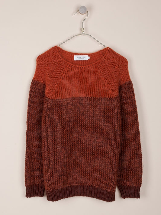 JERSEY COLOR BLOCK CON MOHAIR