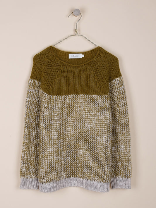 JERSEY COLOR BLOCK CON MOHAIR