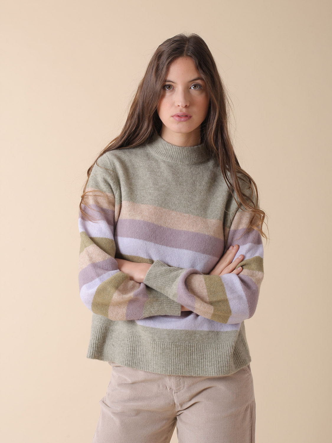 PULL À RAYURES MULTICOLORES