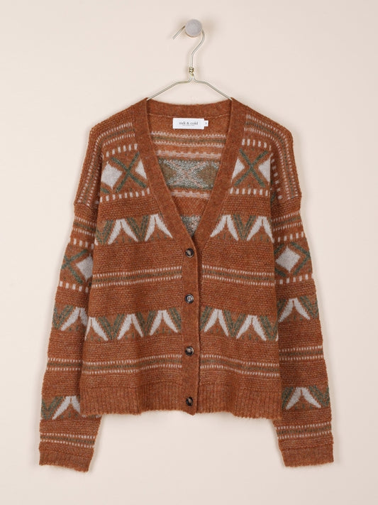 CÁRDIGAN JACQUARD CON MOHAIR
