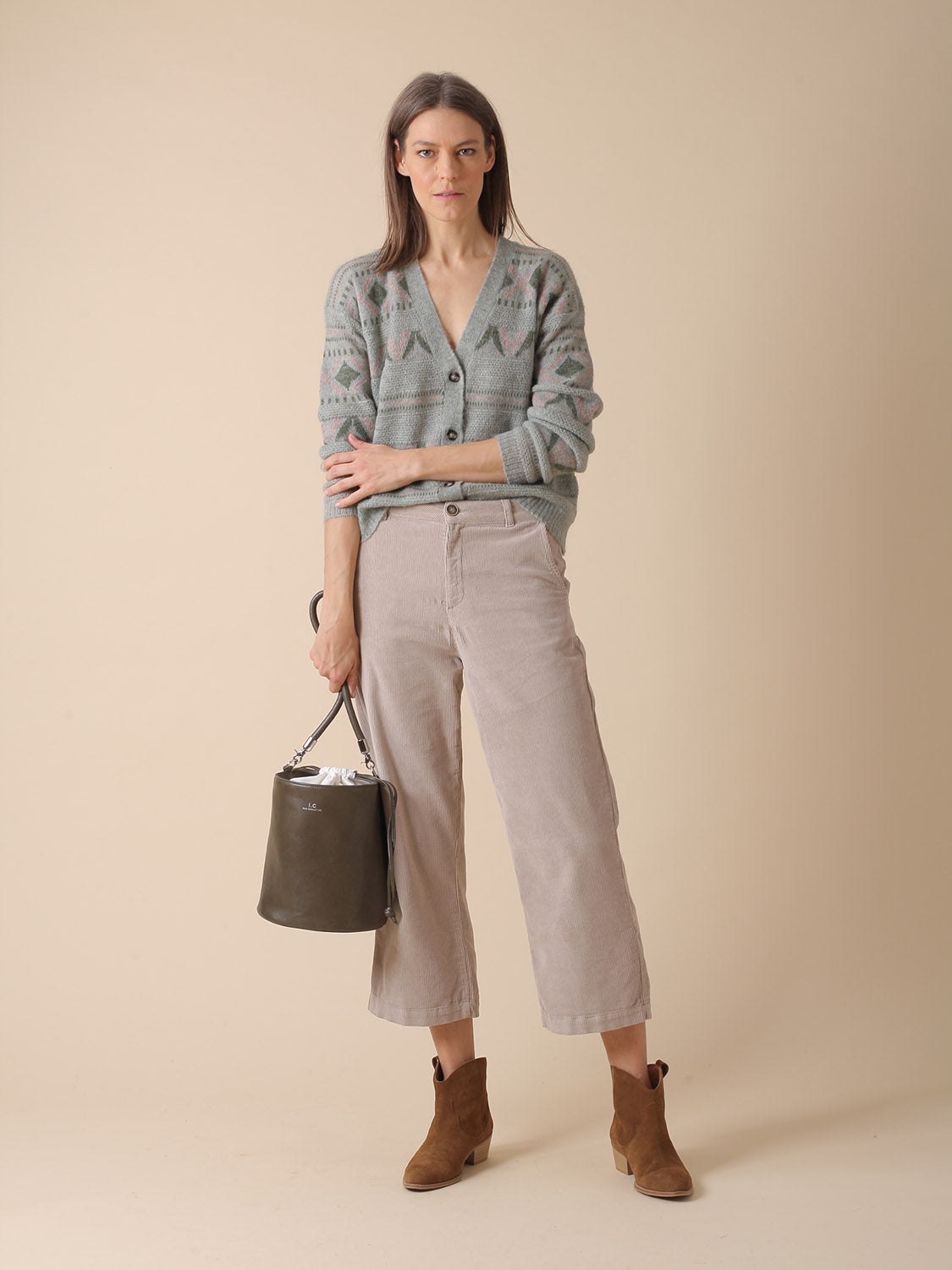 CÁRDIGAN JACQUARD CON MOHAIR