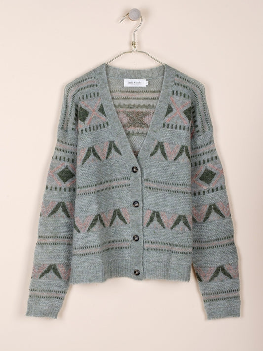 CÁRDIGAN JACQUARD CON MOHAIR