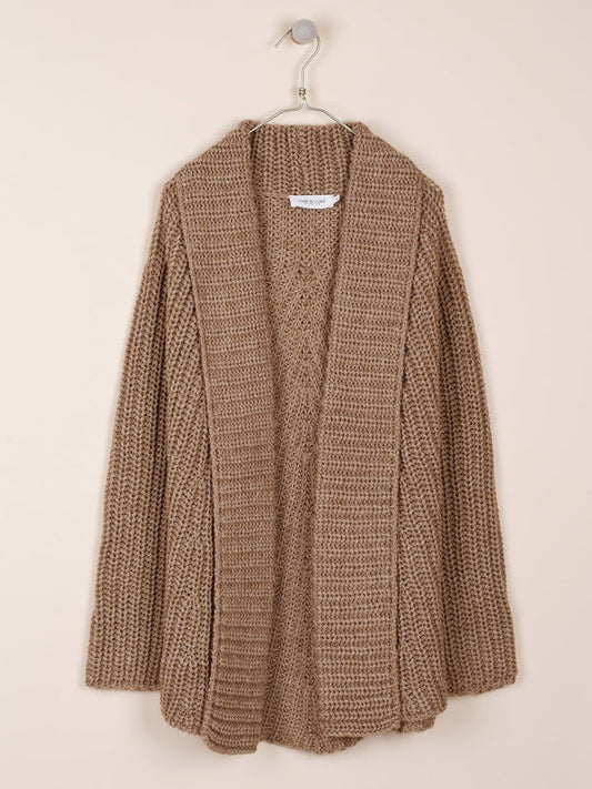 VESTE LONGUE ÉPAISSE AVEC LAINE ET ALPAGA