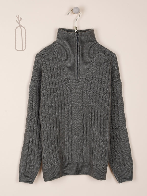 JERSEY CUELLO ALZADO EN POLIÉSTER RECICLADO