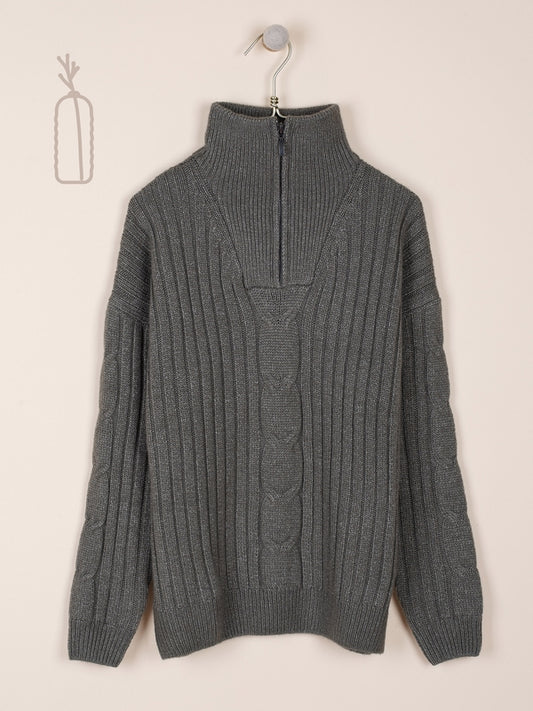 JERSEY CUELLO ALZADO EN POLIÉSTER RECICLADO