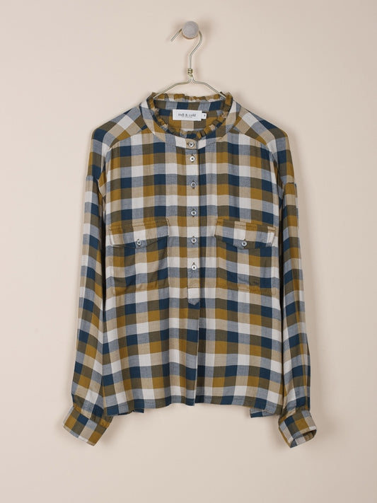 BLUSA CUADROS TINTE EN HILO