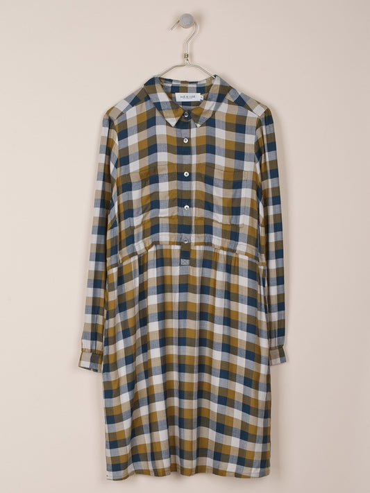 VESTIDO CHLOE CUADROS TINTE EN HILO