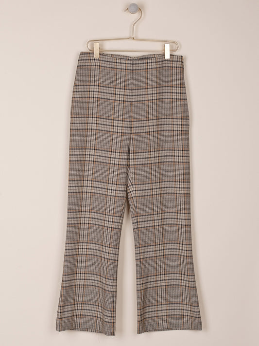 PANTALÓN DE VESTIR FLARE EN TINTE EN HILO