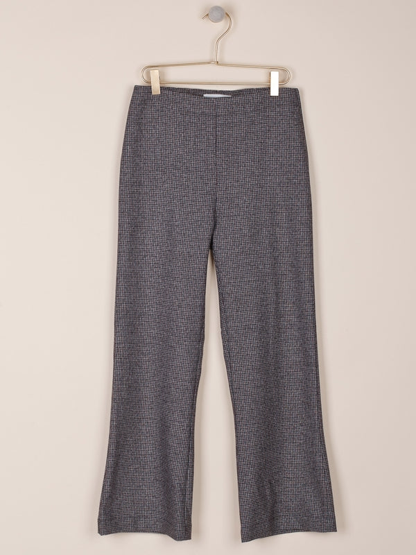 PANTALÓN DE VESTIR FLARE EN TINTE EN HILO