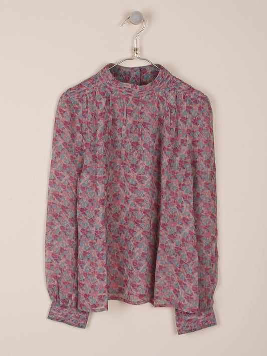 CAMISA MULTIPOSICIÓN ESTAMPADA EN GEORGETE