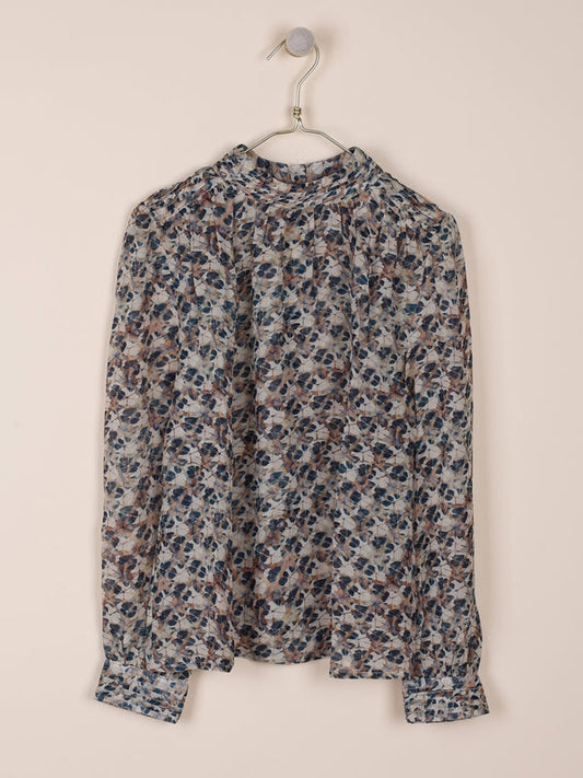 CAMISA MULTIPOSICIÓN ESTAMPADA EN GEORGETE