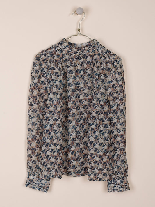 CAMISA MULTIPOSICIÓN ESTAMPADA EN GEORGETE