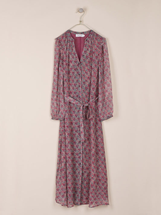 VESTIDO LARGO ESTAMPADO EN GEORGETTE