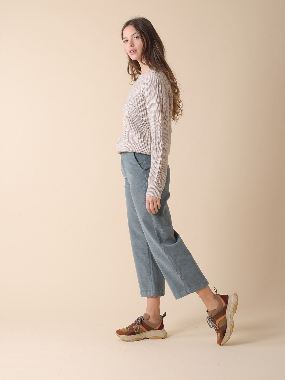 PANTALON GINA EN VELOURS CÔTELÉ