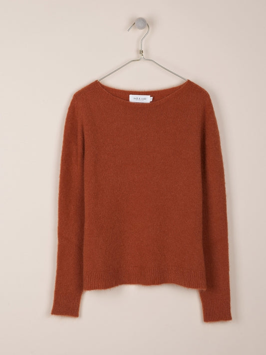 JERSEY EN PUNTO ESPONJOSO CON MOHAIR