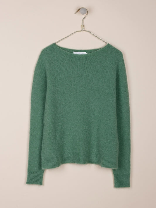 JERSEY EN PUNTO ESPONJOSO CON MOHAIR