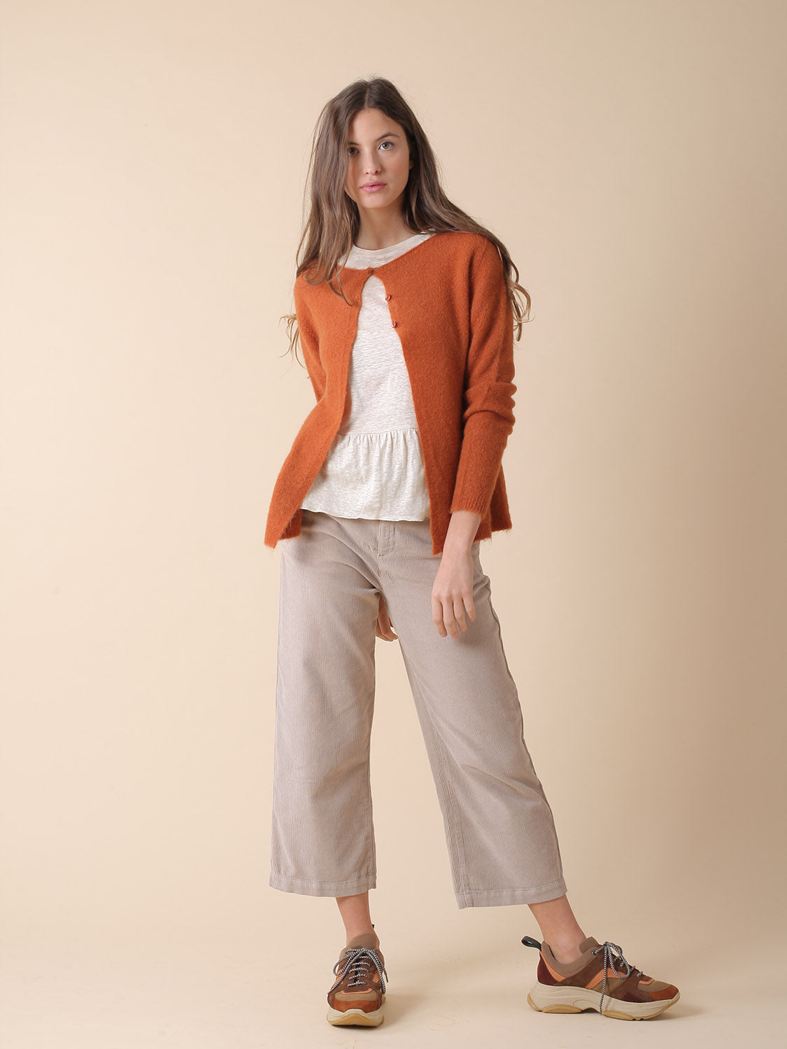 CHAQUETA EN PUNTO ESPONJOSO CON MOHAIR