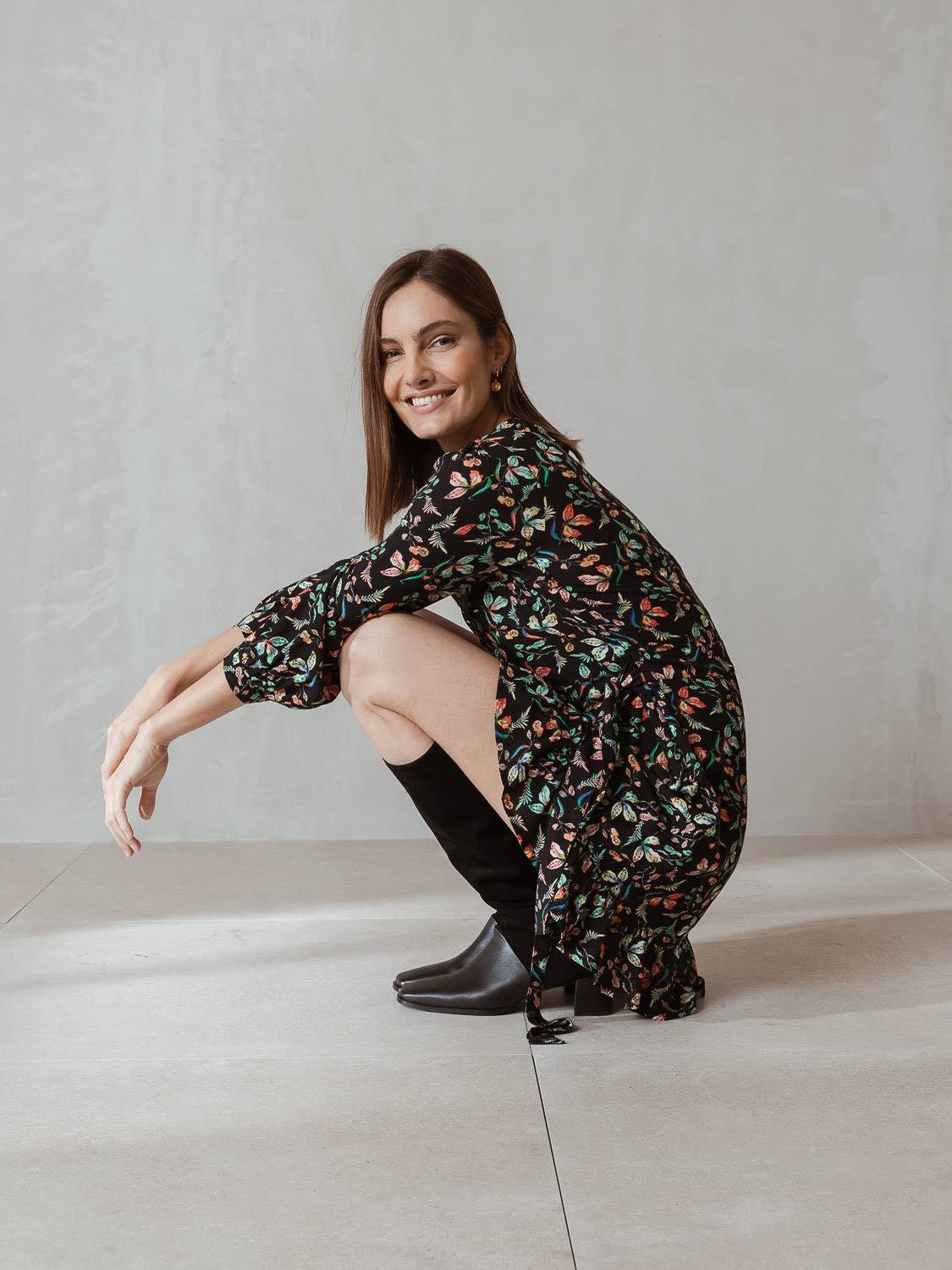 VESTIDO CORTO HOJAS