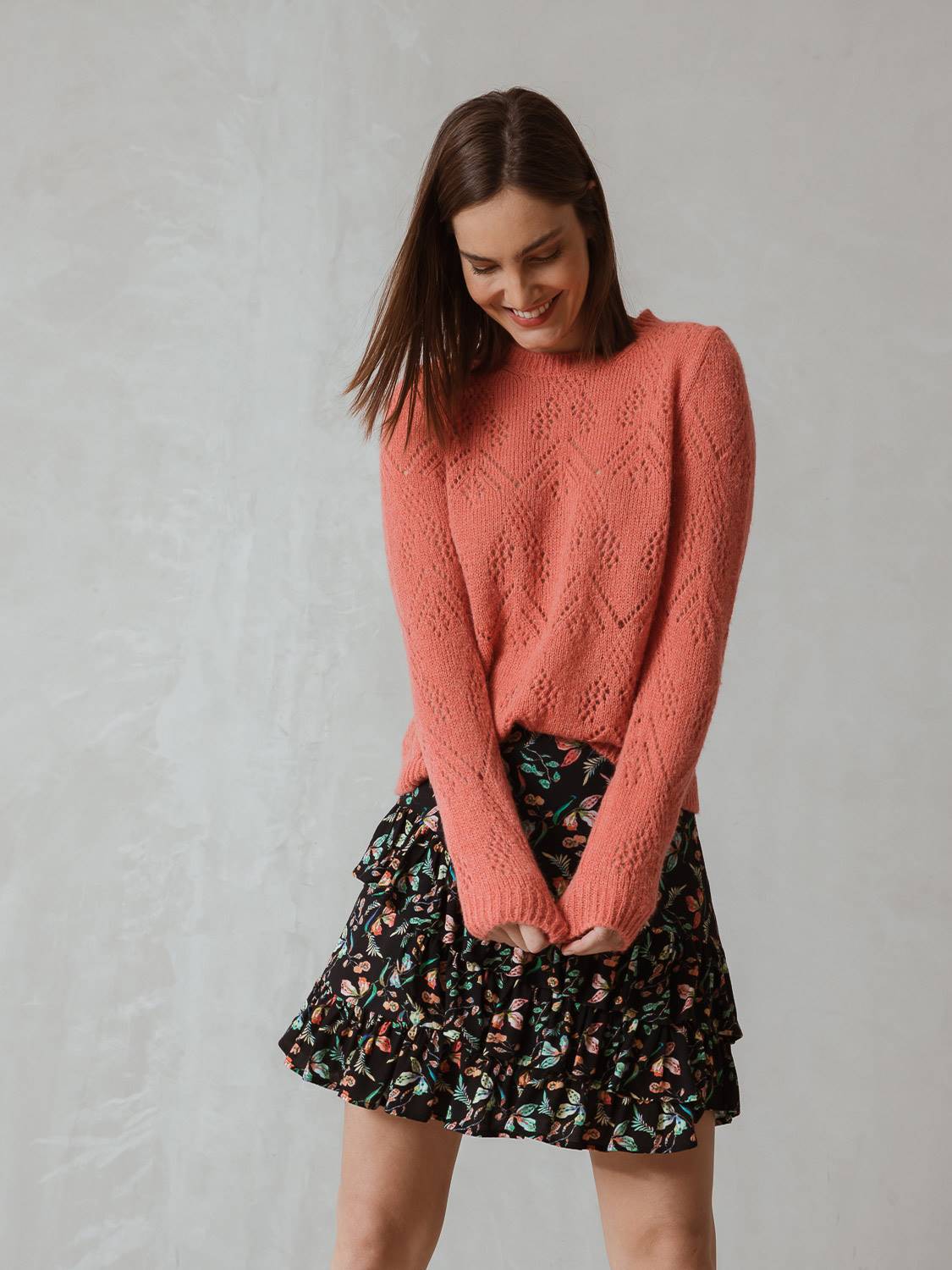 OPENWORK KNITTED JERSEY
