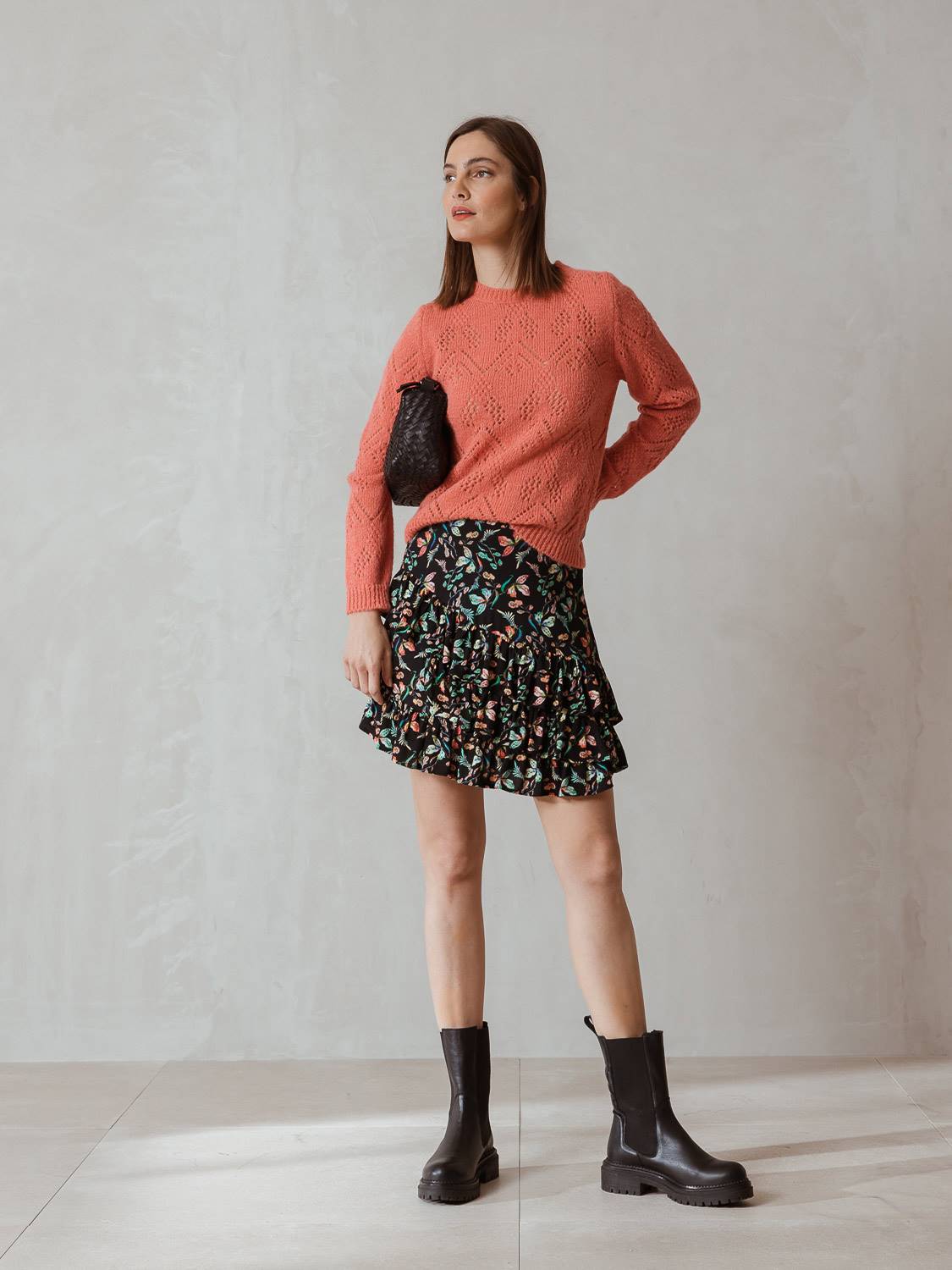 OPENWORK KNITTED JERSEY