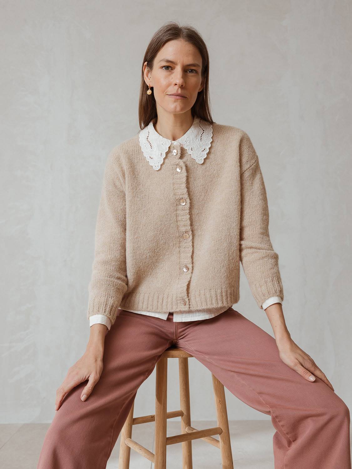 SHORT ALPACA CARDIGAN