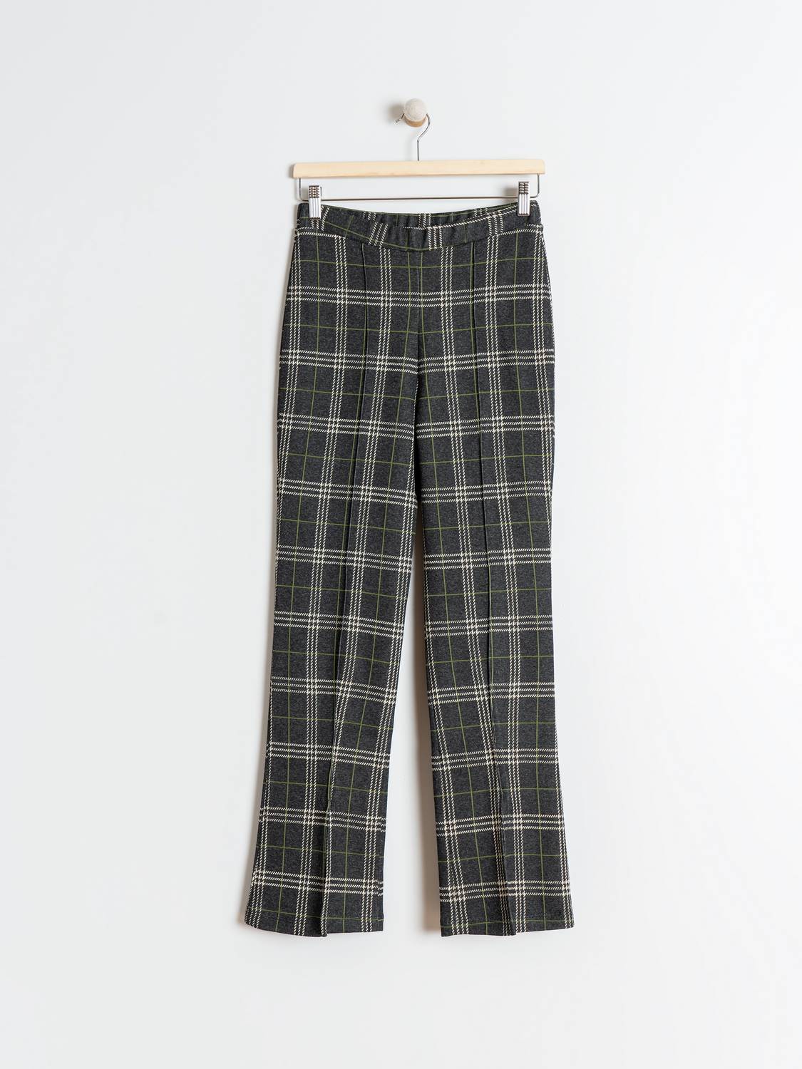 CHECKED PANTS WITH OPENINGS