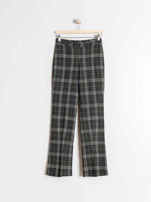 PANTALON À CARREAUX AVEC OUVERTURES