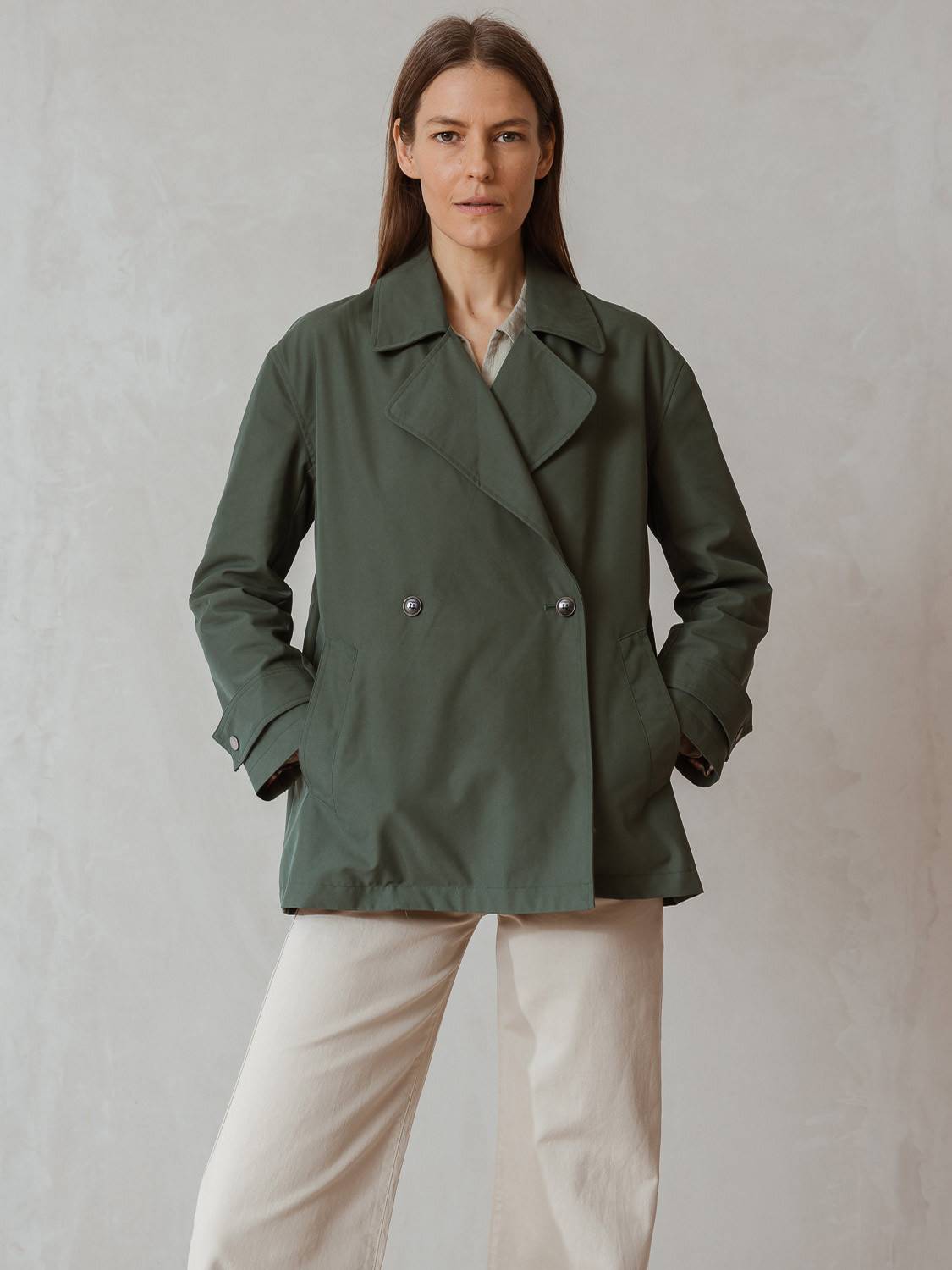 GABARDINA CORTA ALGODÓN.