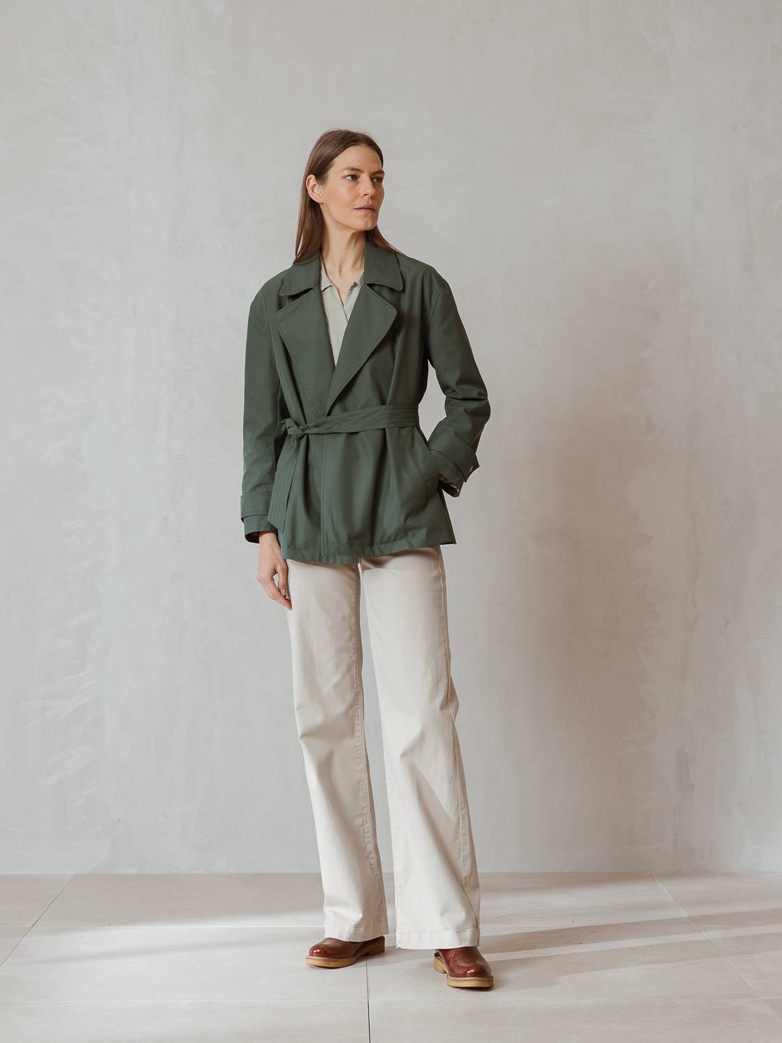 GABARDINA CORTA ALGODÓN.