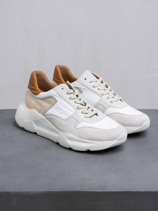 ZAPATILLAS PIEL COMBINADA.