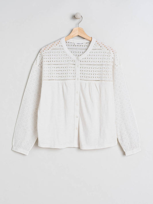 COTTON OPENWORK SHIRT