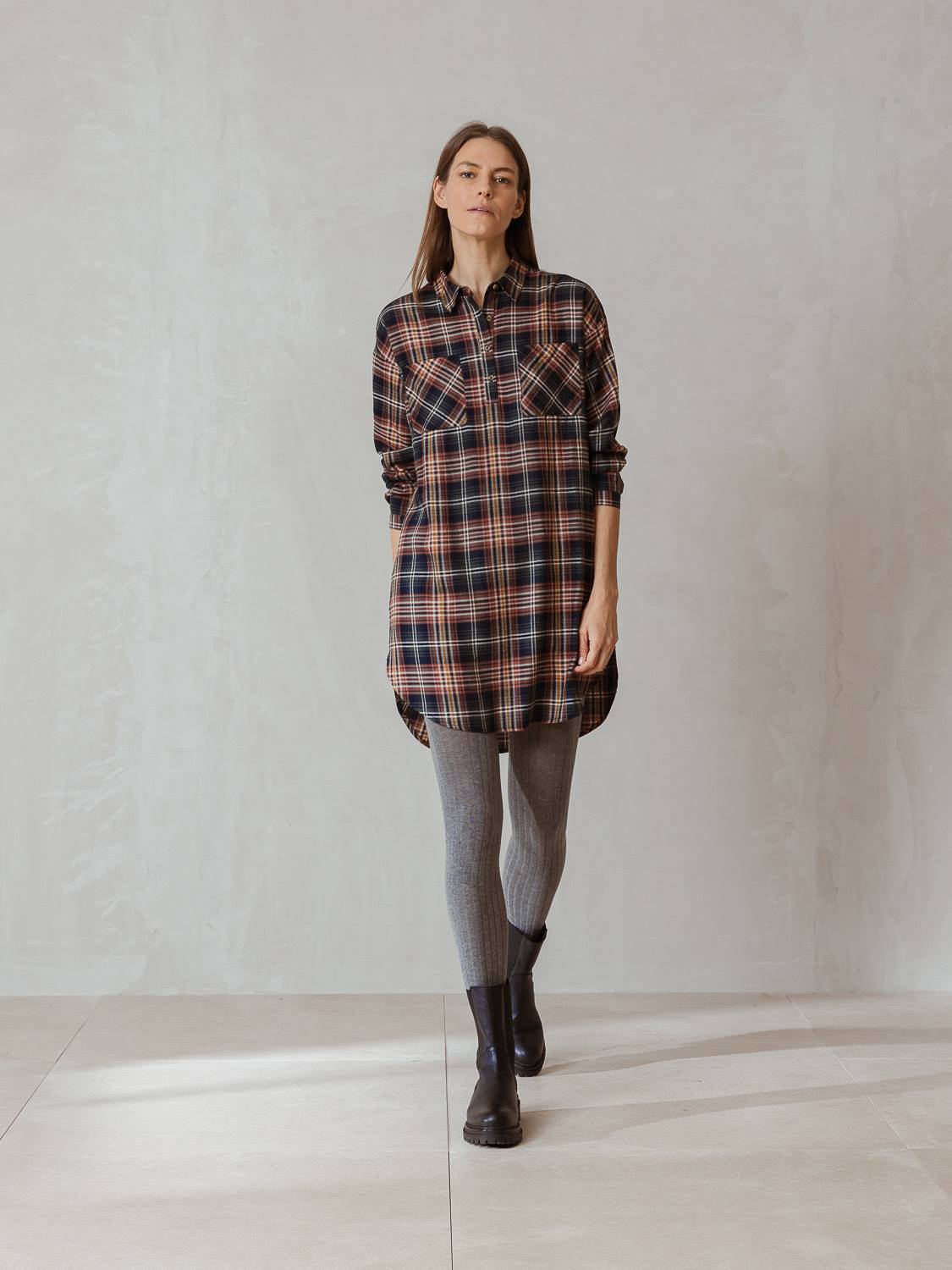 VISCOSE SHIRT DRESS
