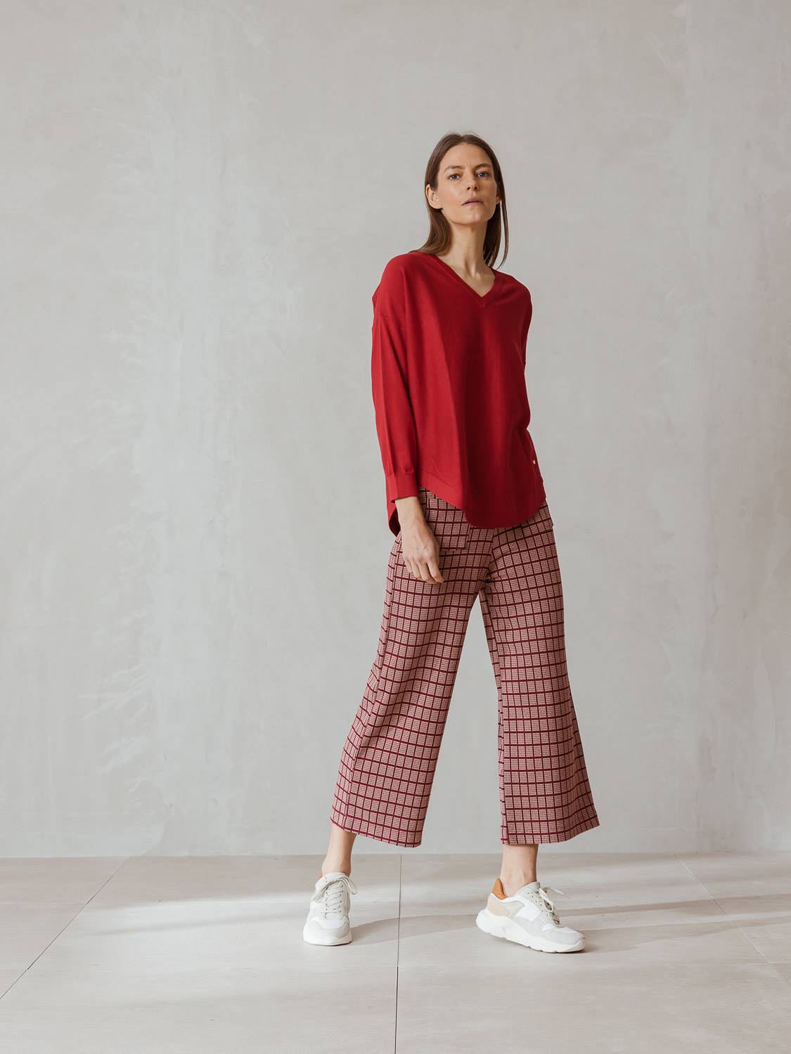 PULL EN TRICOT EN V