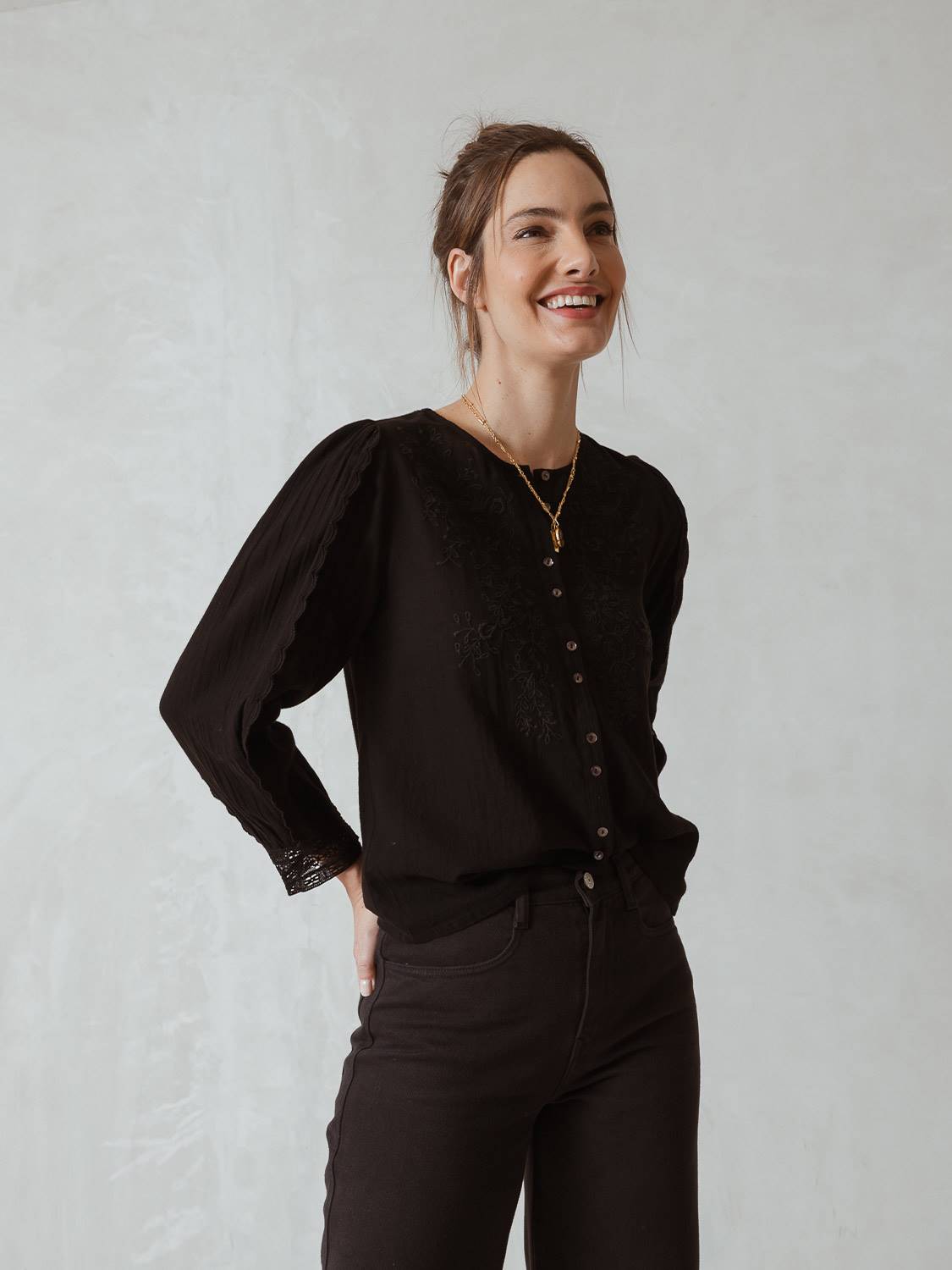 CAMISA BORDADO FLORAL