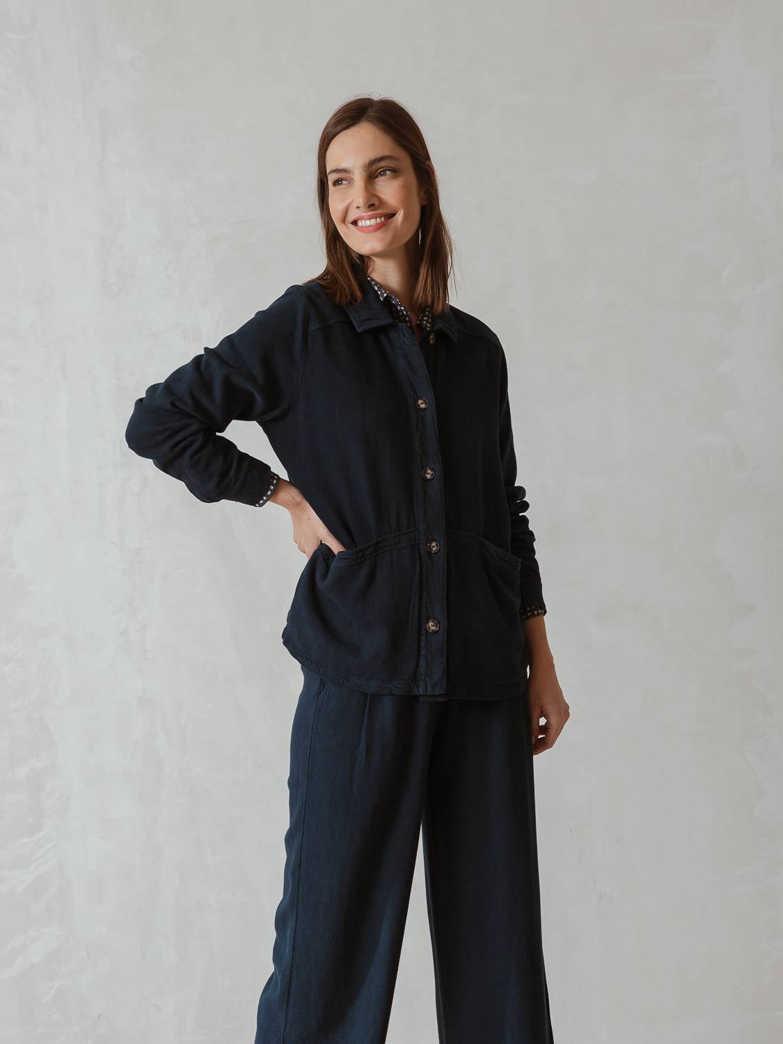 CAZADORA RETRO LINO