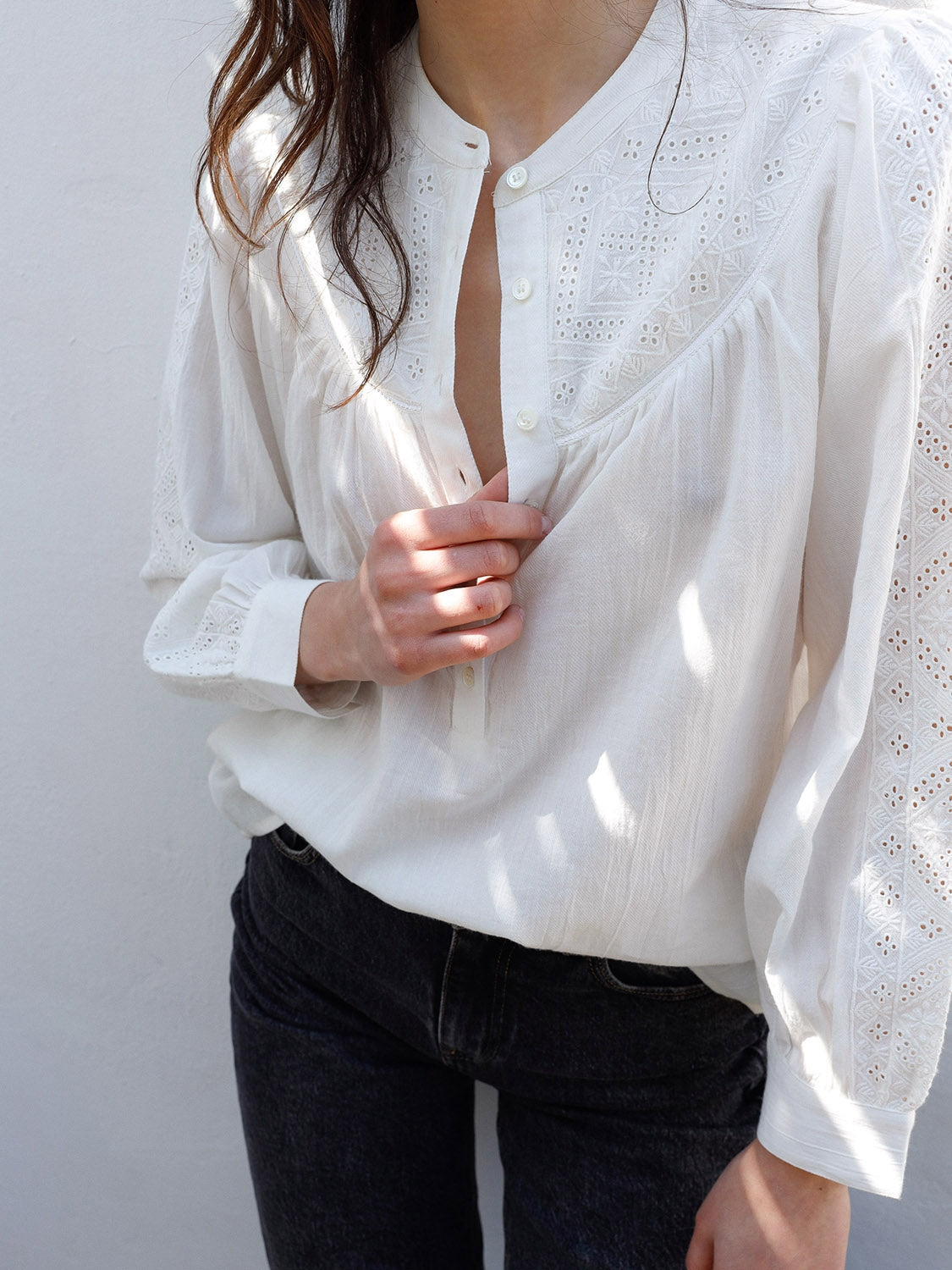 BLUSA ALGODÓN BORDADOS