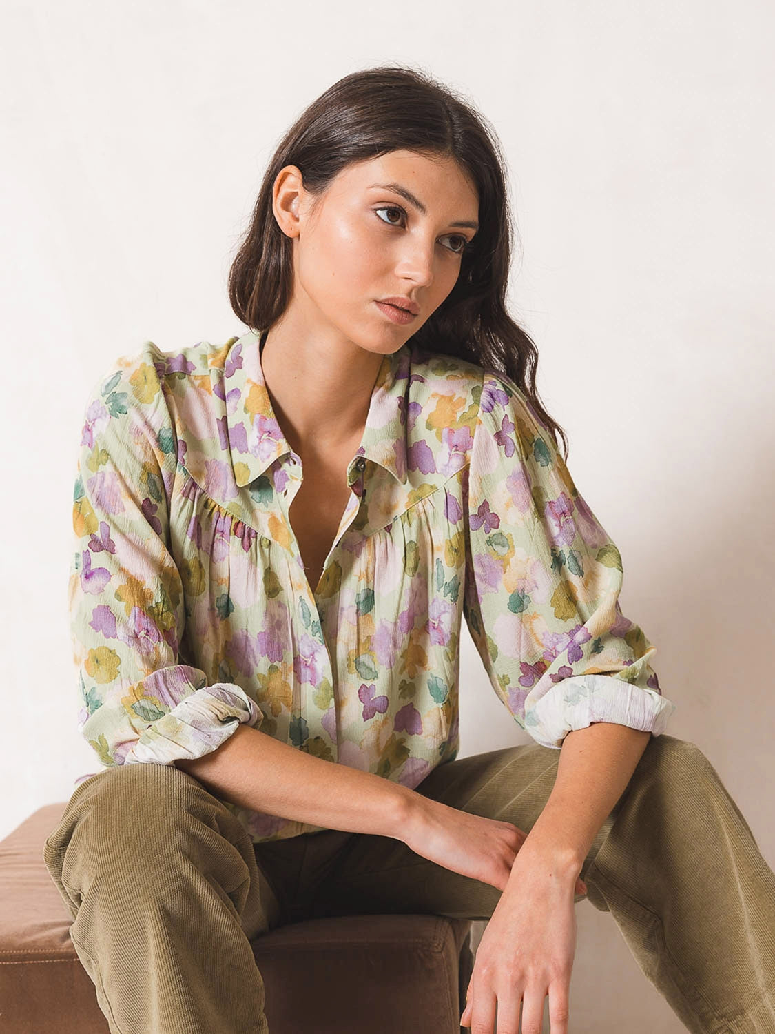 Chemise à imprimé fleuri