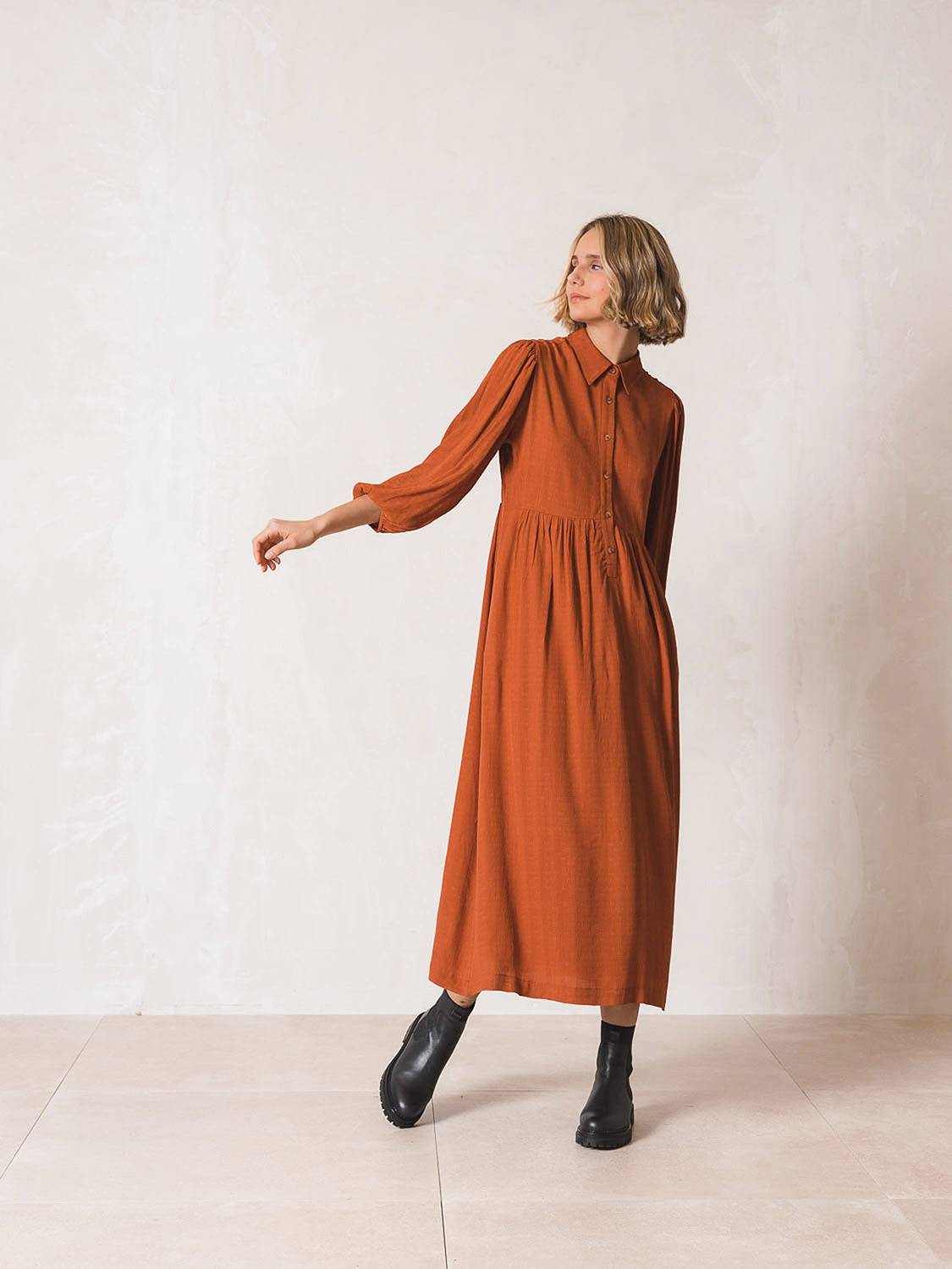 MAXI VESTIDO CAMISERO