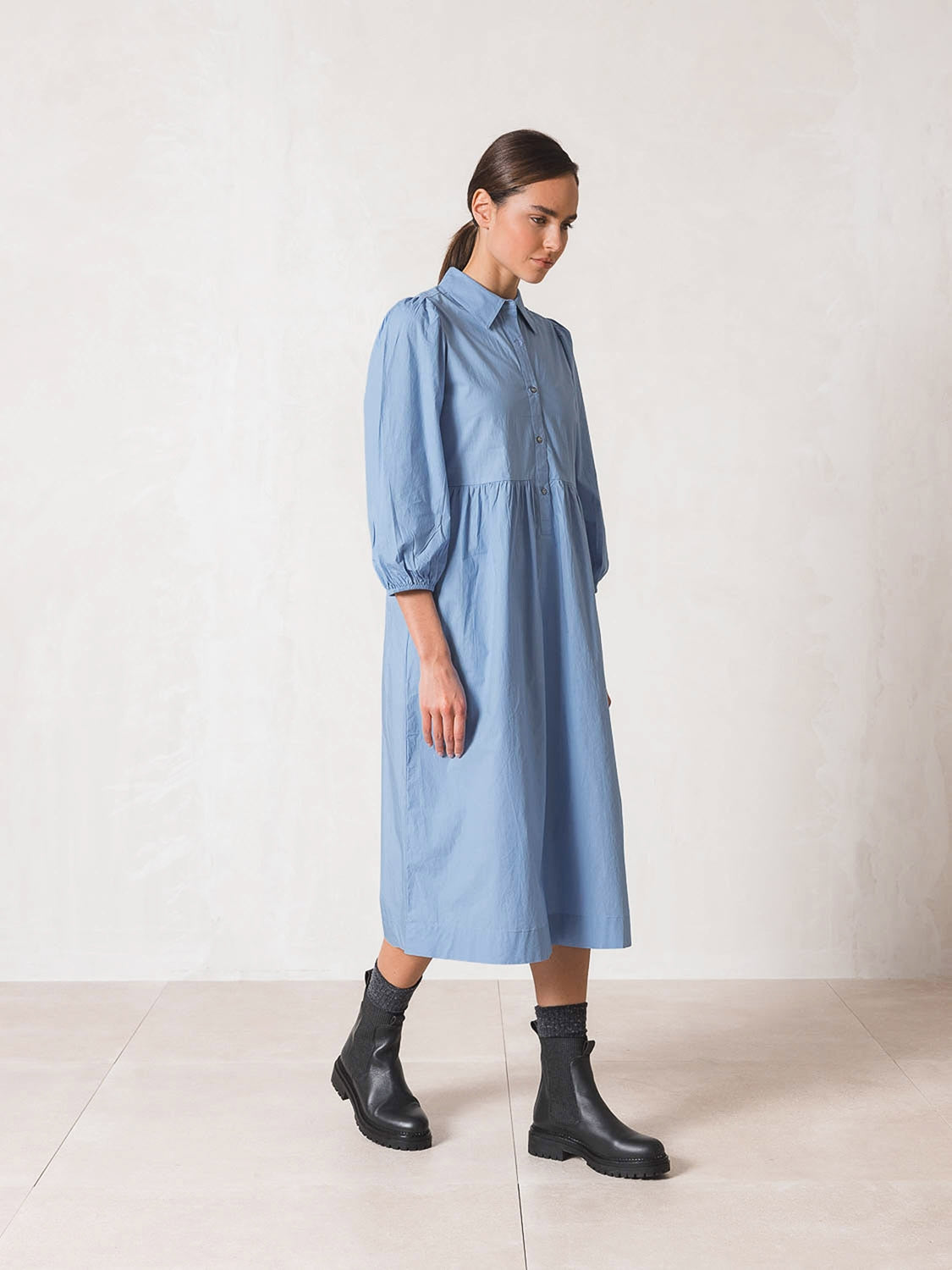 VESTIDO MAXI POPELIN