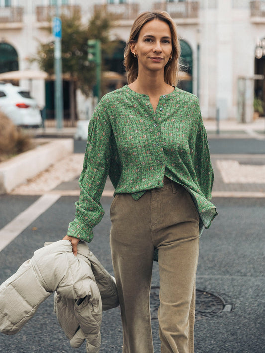 MAO COLLAR SHIRT