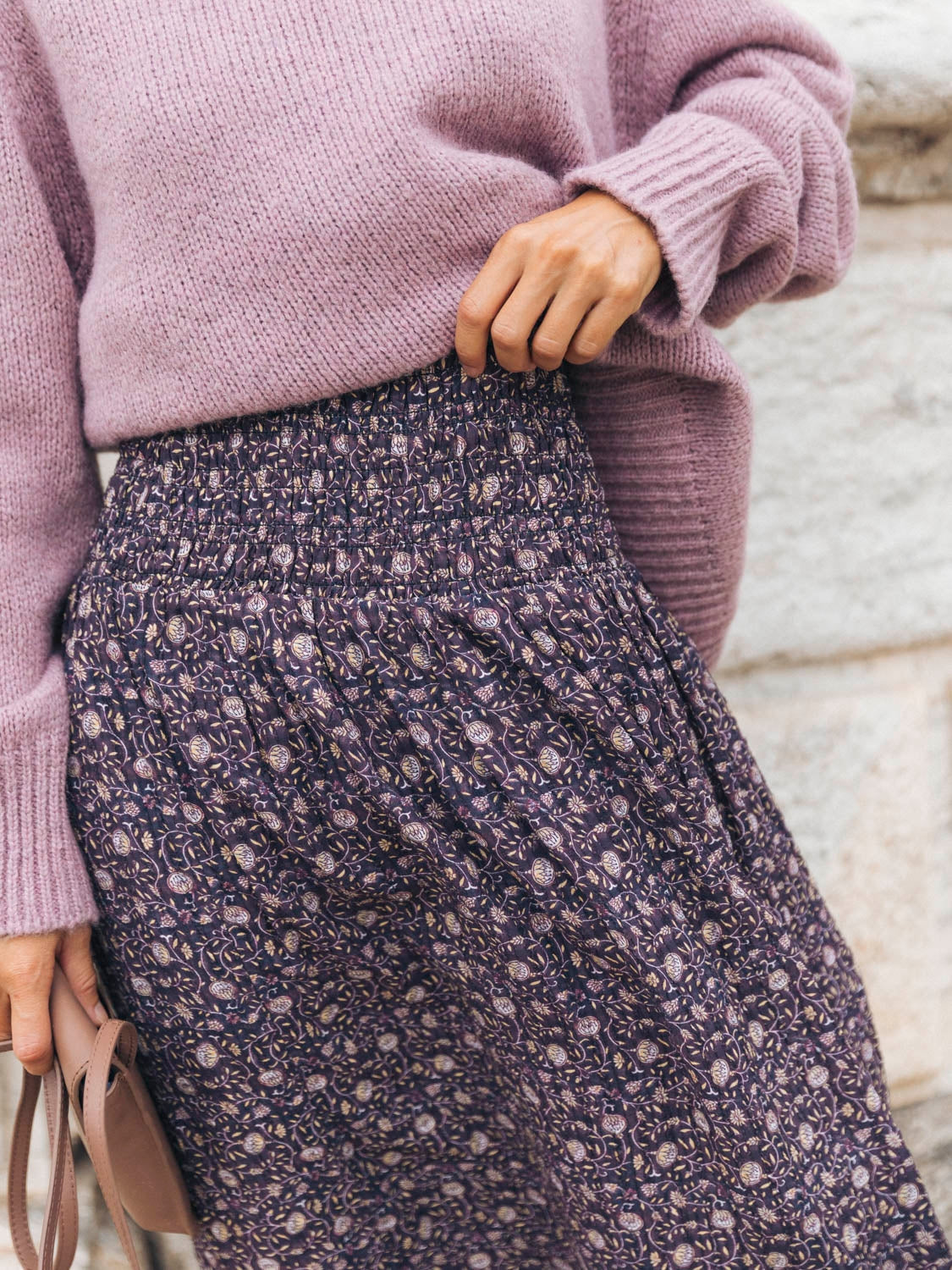 FALDA MIDI ENGOMADA