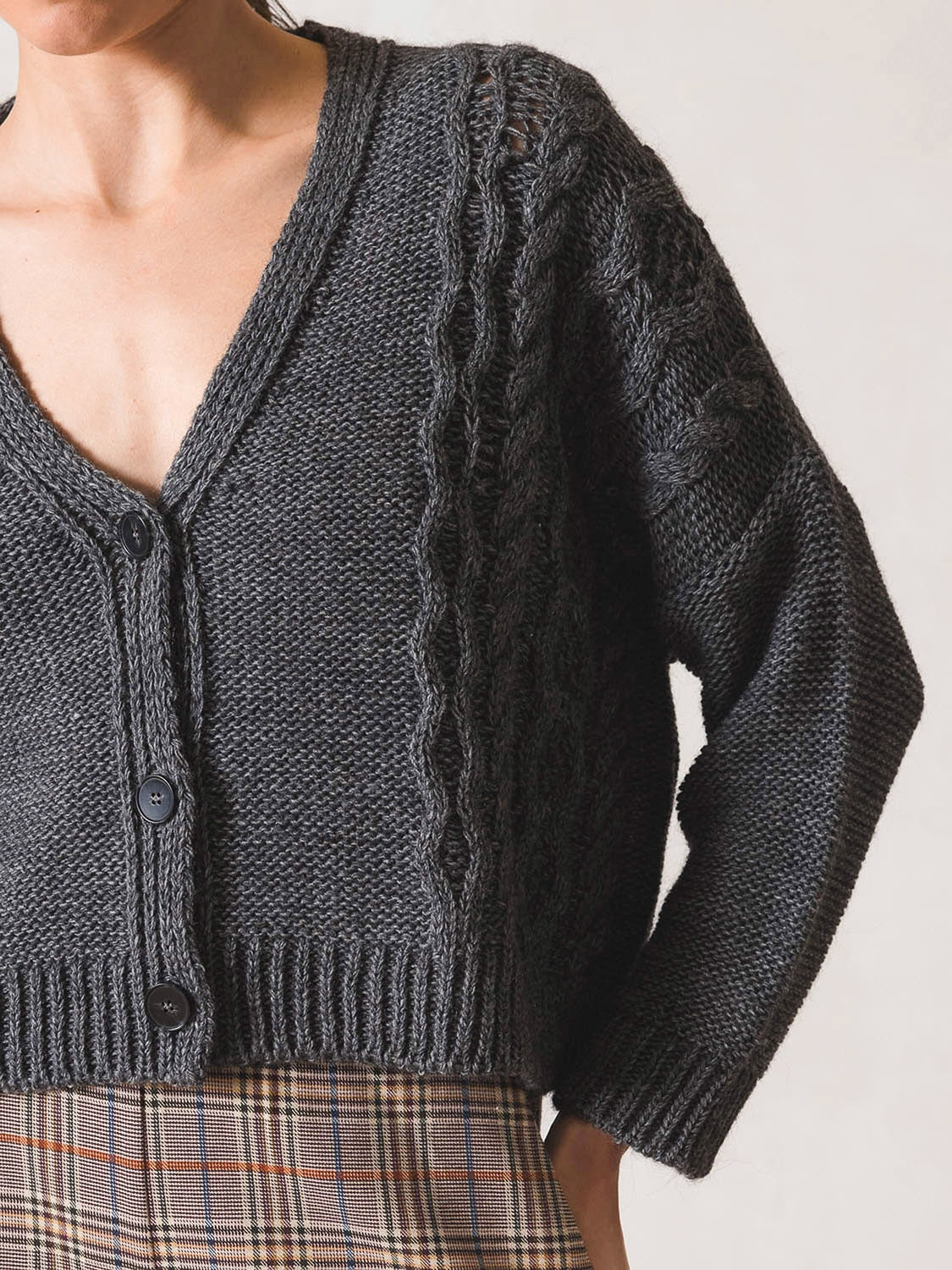 CHAQUETA RETRO TRENZADA