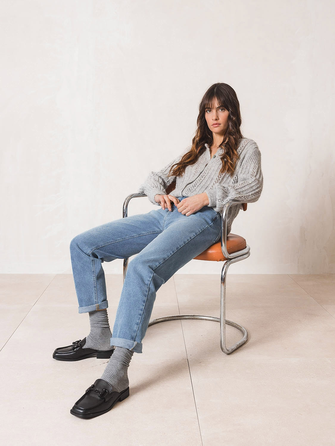 CHAQUETA PUNTO DESAGUJADO