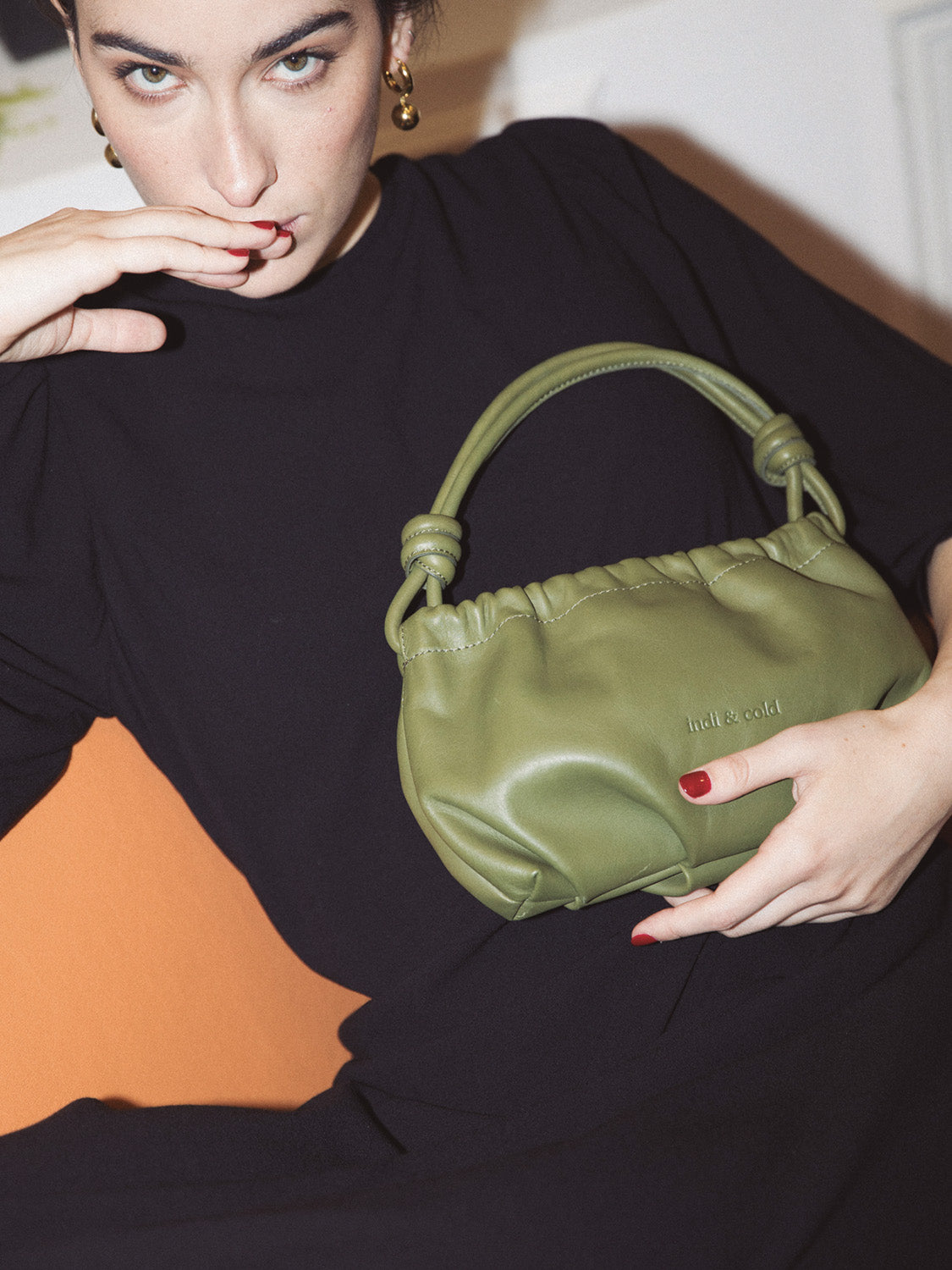 SAC EN CUIR VERT