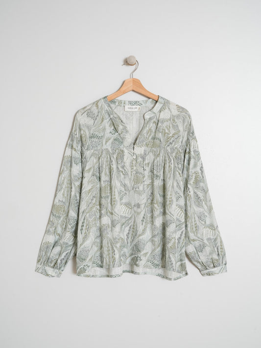CHEMISIER IMPRIMÉ MARBRE