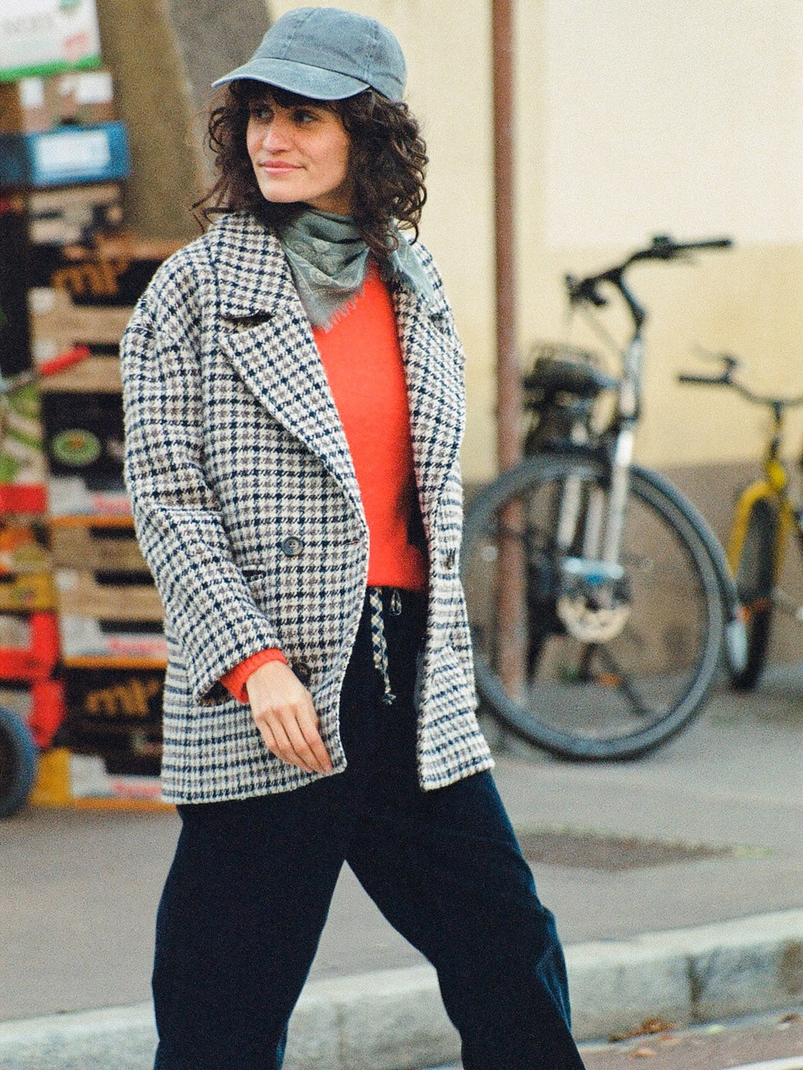 CHAQUETÓN LANA CUADROS