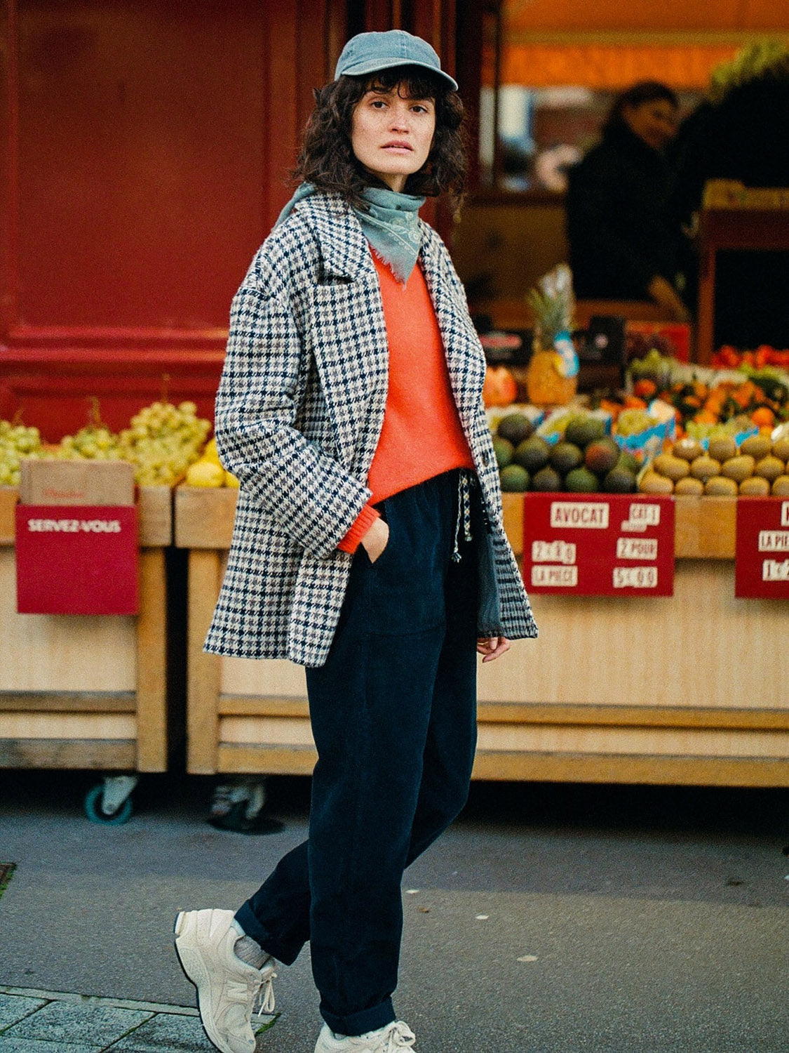 CHAQUETÓN LANA CUADROS