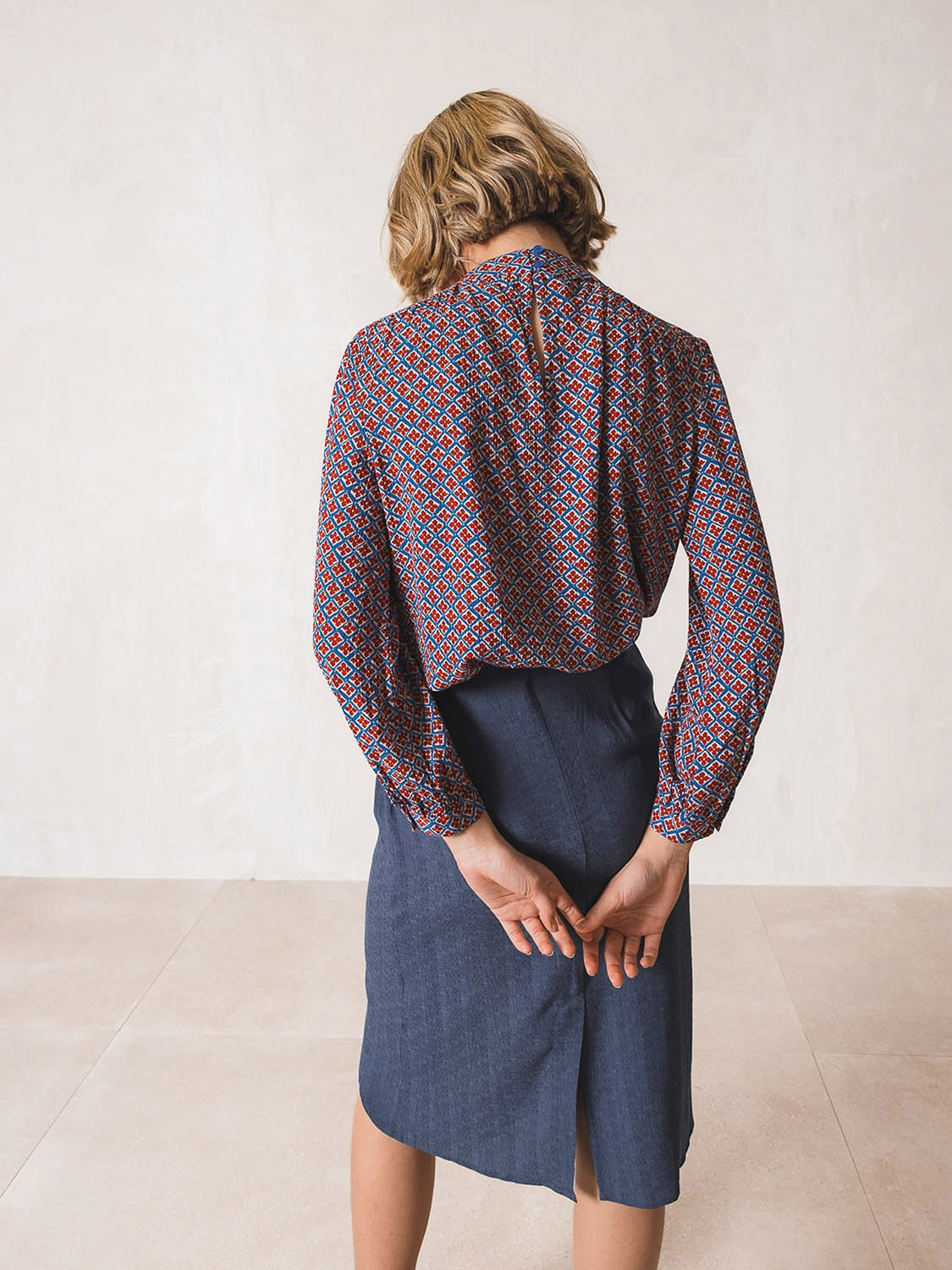 BLUSA RETRO GEOMETRIC