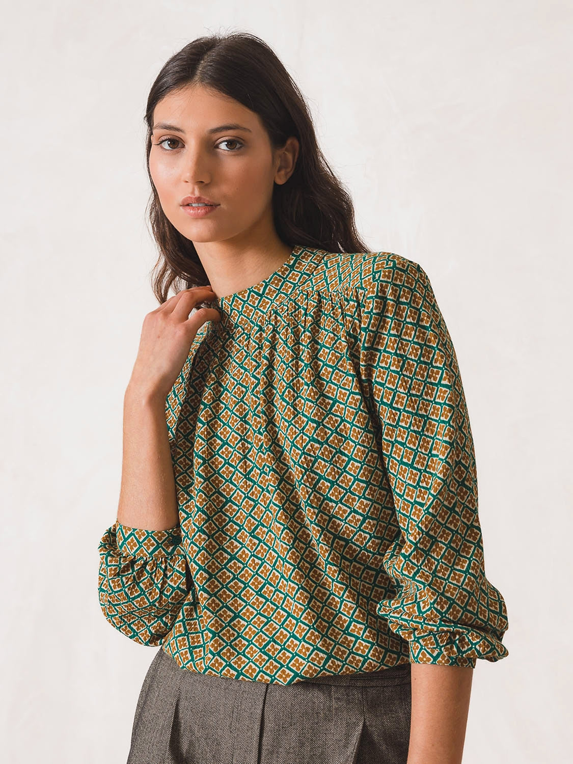 BLUSA RETRO GEOMETRIC