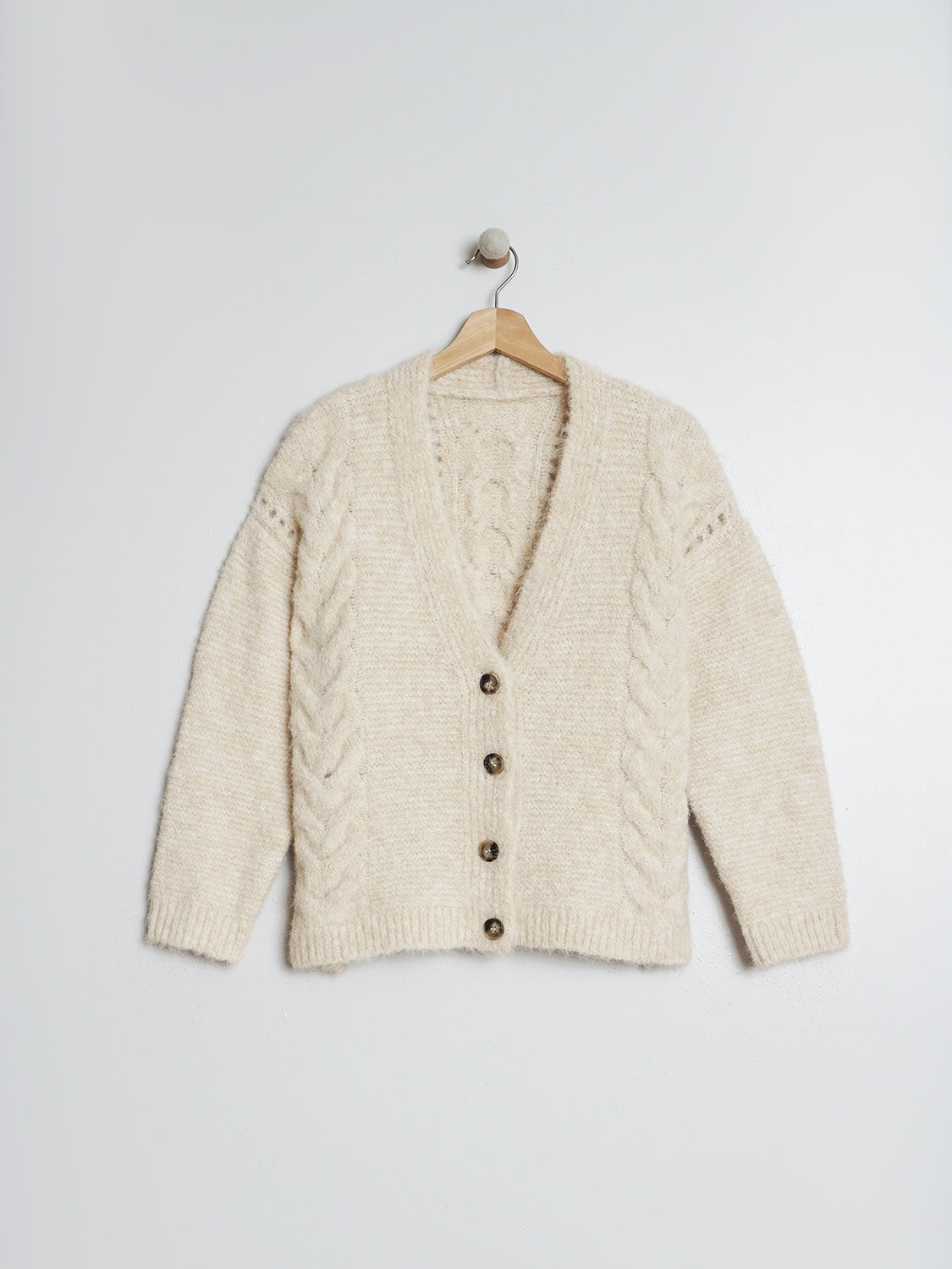 CHAQUETA MELANGE TRENZADA